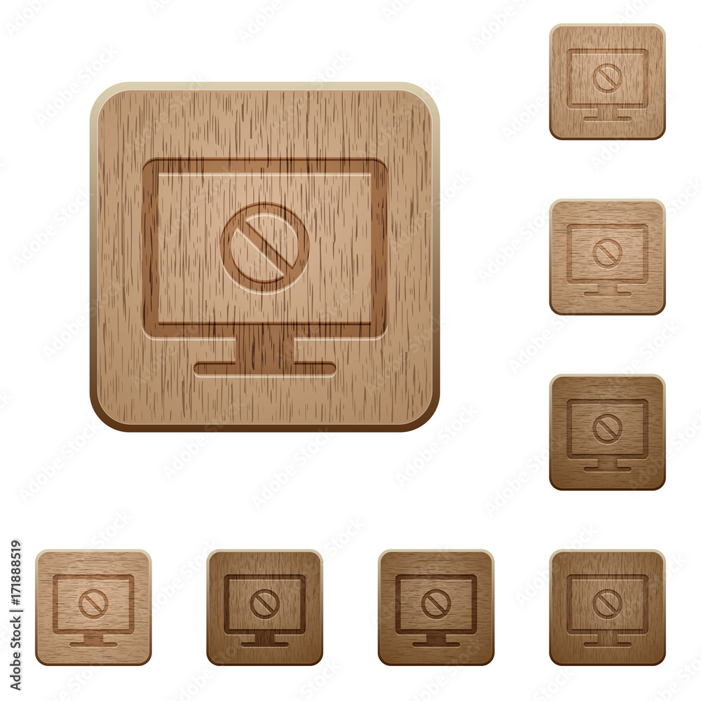 Disabled display wooden buttons Disabled display wooden buttons