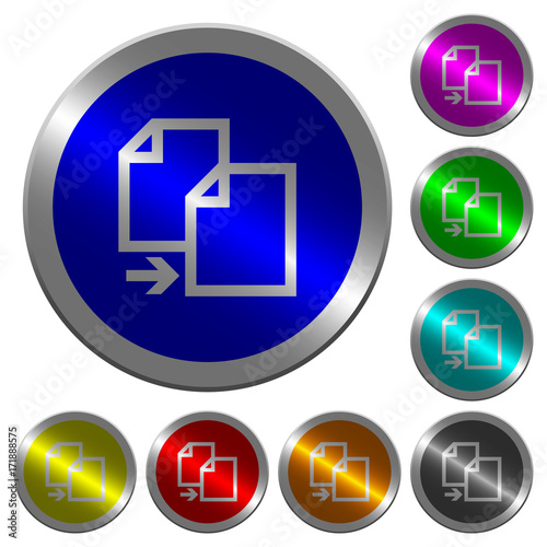 Copy item luminous coin-like round color buttons