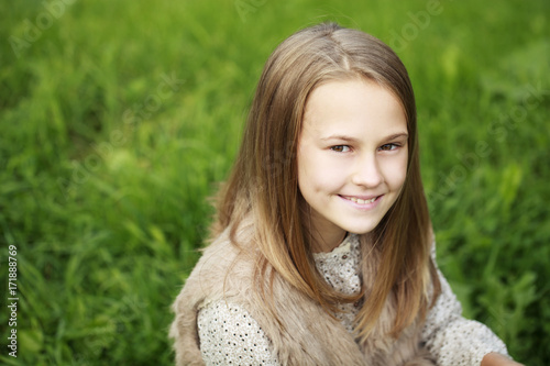 Portrait of a beautiful young little girl © Andrey_Arkusha