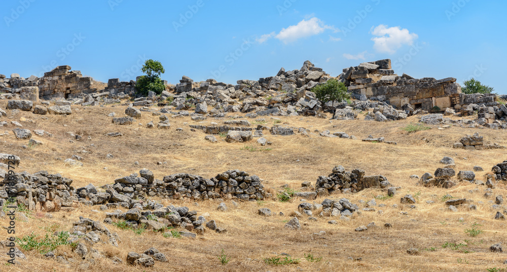 The fields of archaeological ruined stones The fields of archaeological ruined stones