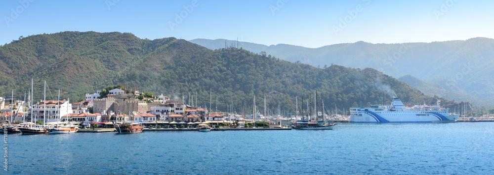 Yachts and boats in port