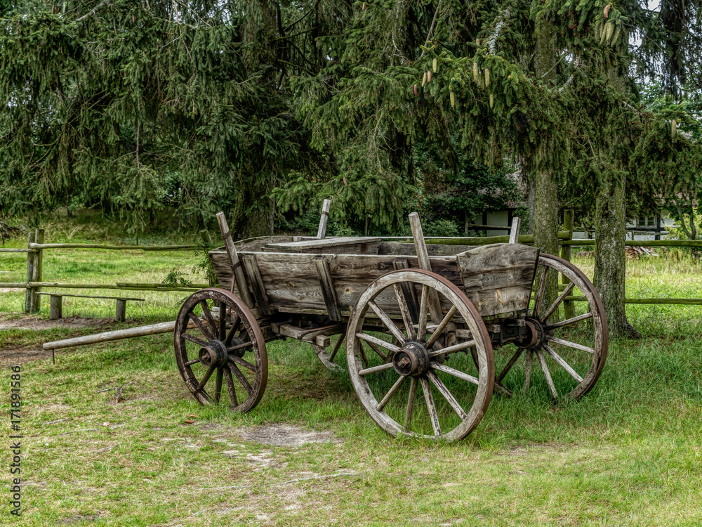 Old wooden cart