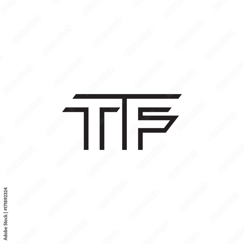 initial letter logo line unique modern TA to TZ
