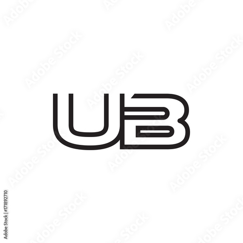 initial letter logo line unique modern UA to UZ