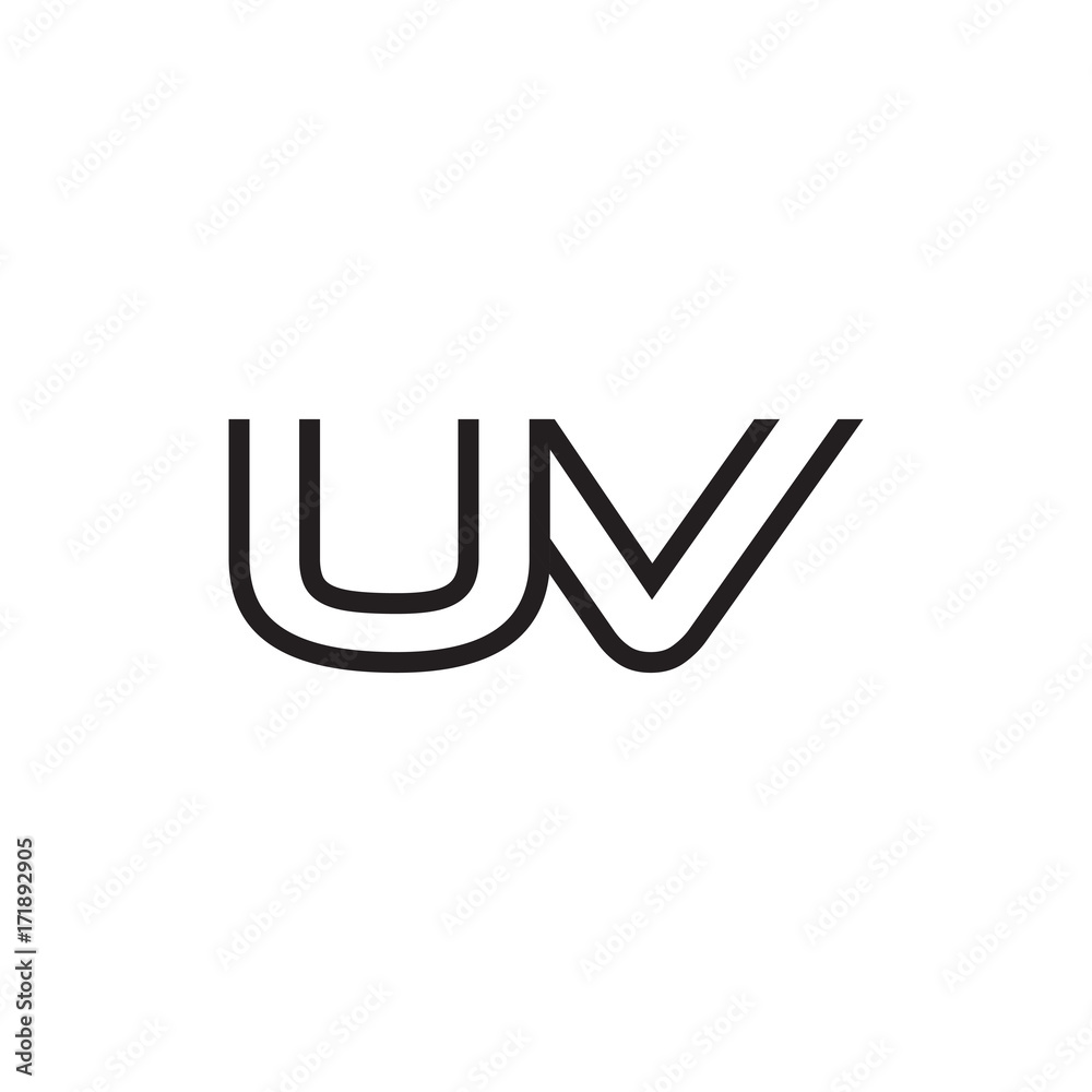 initial letter logo line unique modern UA to UZ initial letter logo line unique modern UA to UZ