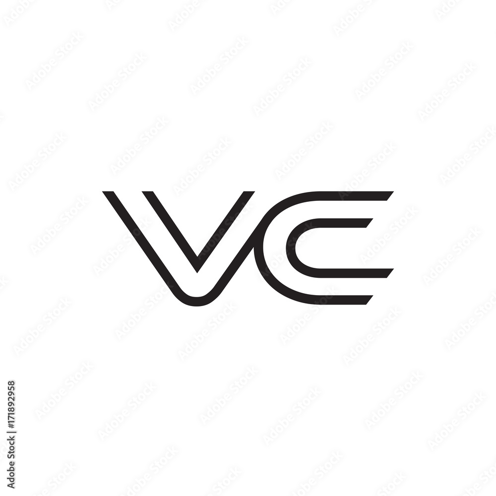 initial letter logo line unique modern VA to VZ initial letter logo line unique modern VA to VZ