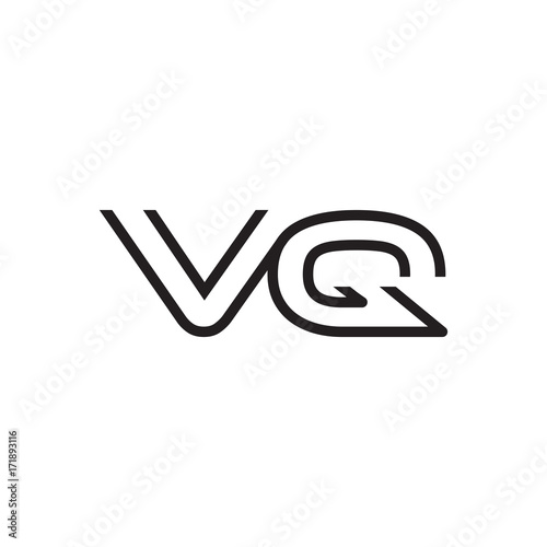 initial letter logo line unique modern VA to VZ