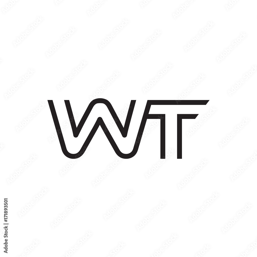 initial letter logo line unique modern WA to WZ initial letter logo line unique modern WA to WZ