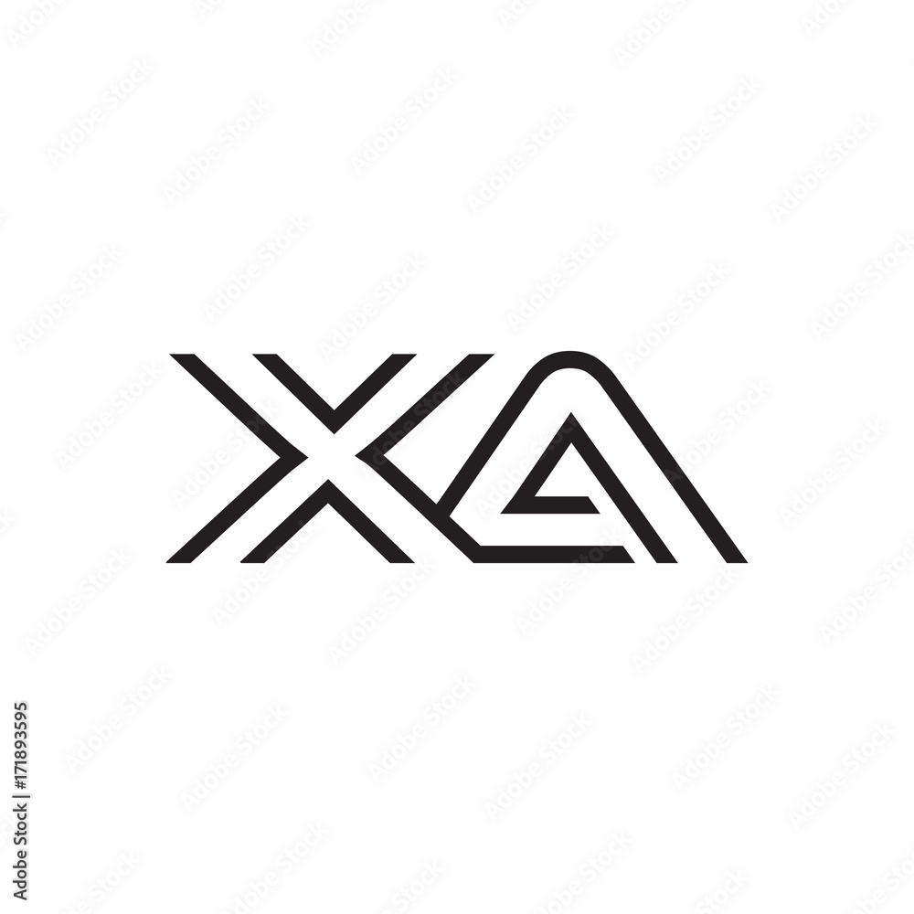 initial letter logo line unique modern XA to XZ initial letter logo line unique modern XA to XZ