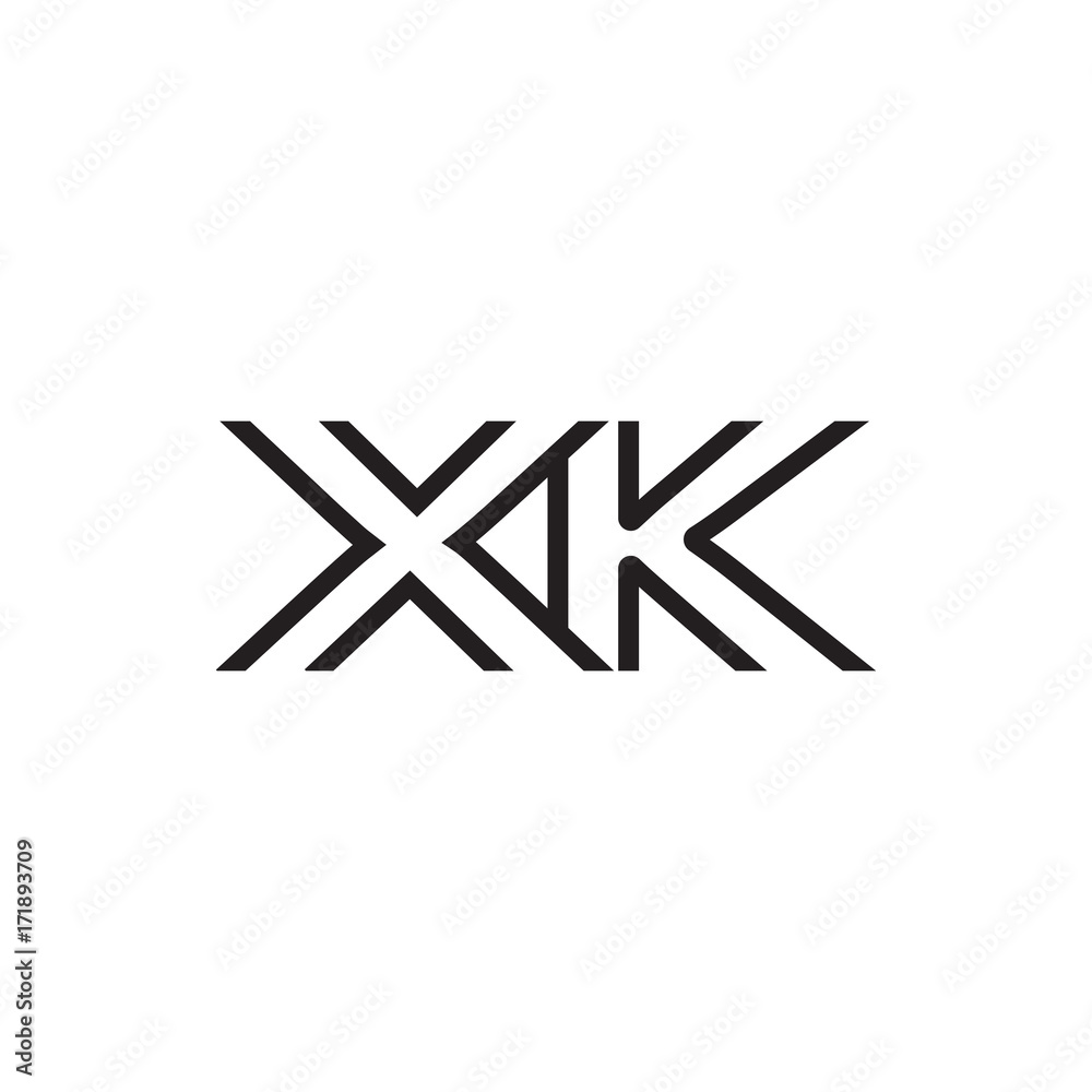 initial letter logo line unique modern XA to XZ initial letter logo line unique modern XA to XZ