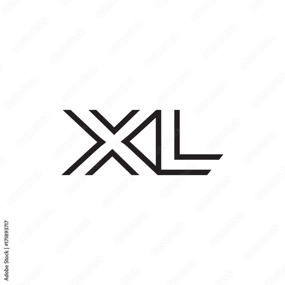 initial letter logo line unique modern XA to XZ initial letter logo line unique modern XA to XZ