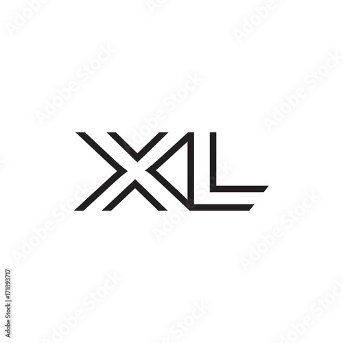 initial letter logo line unique modern XA to XZ