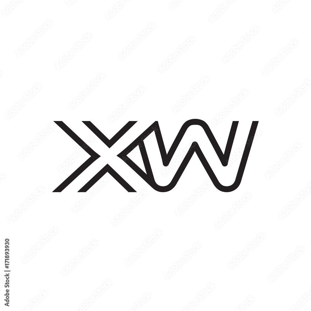 initial letter logo line unique modern XA to XZ initial letter logo line unique modern XA to XZ