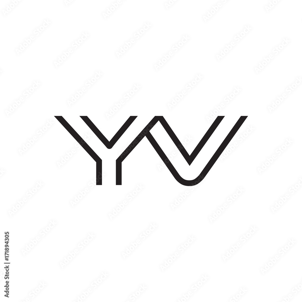 initial letter logo line unique modern YA to YZ initial letter logo line unique modern YA to YZ