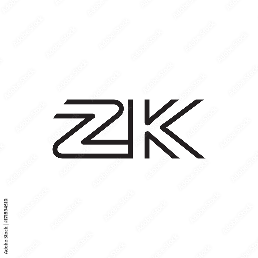 Obraz premium initial letter logo line unique modern ZA to ZZ