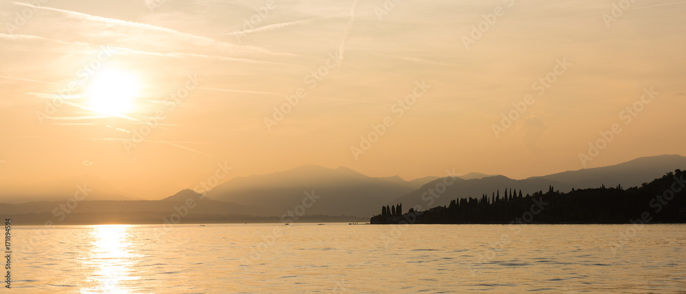 sunset on Garda Lake