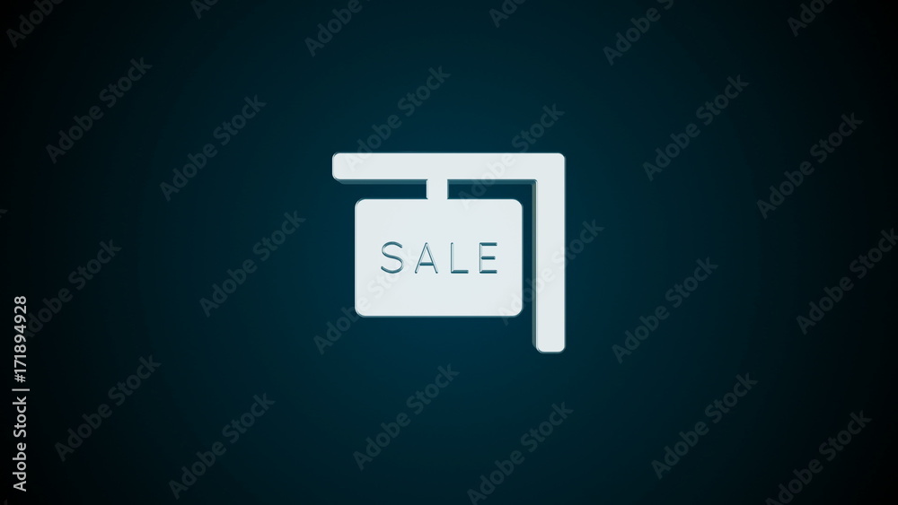 Abstract background with Real estate icon. 3d rendering Abstract background with Real estate icon. 3d rendering
