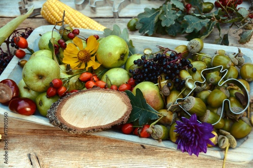 Grußkarte - Herbstfrüchte