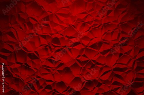red brilliant triangle pattern Background - 3D Illustration