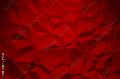 3D Illustration - red brilliant triangle pattern Background 3