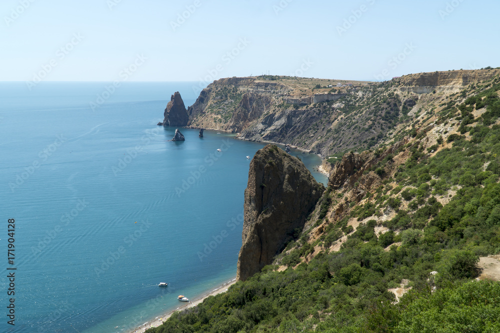 Fiolent Cape Sevastopol Coastline Bay Crimea