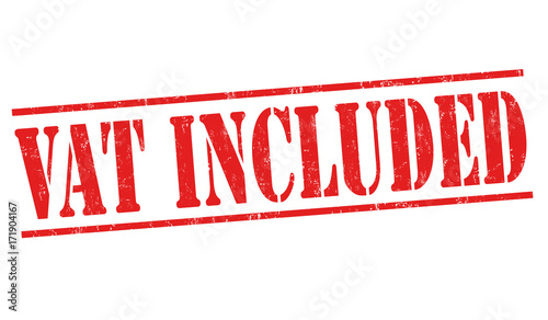 VAT included sign or stamp