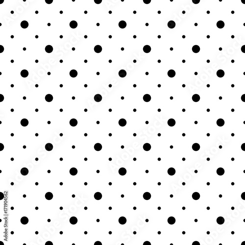 Combined polka dot series No.4, seamless pattern. Vector texture on transparent background.