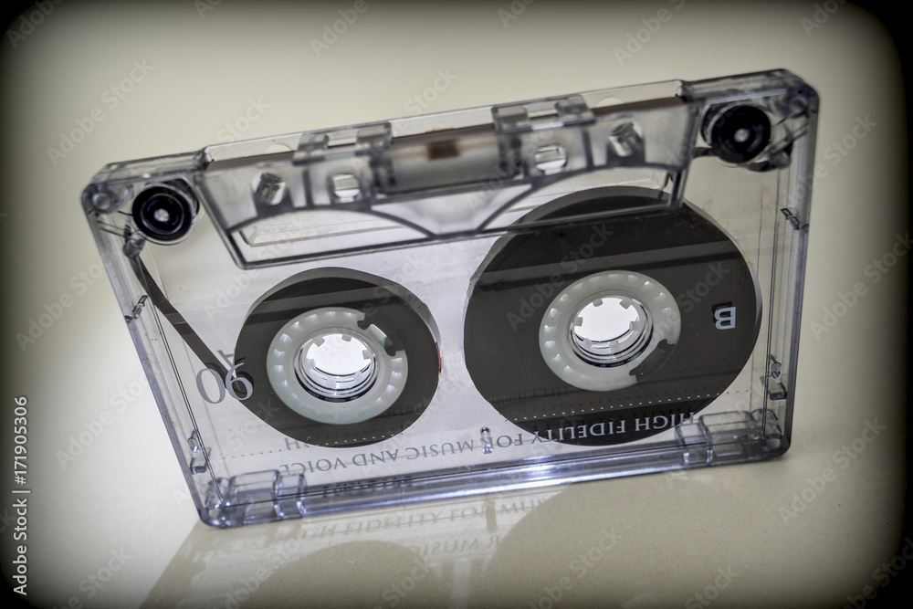 Fototapeta premium Cassette tapes analog, Vintage concept