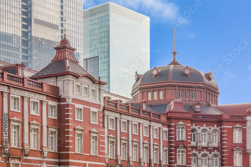 Photography Tokyo Station , A railway station in the Marunouchi business district of Chiyoda , Tokyo , Japan