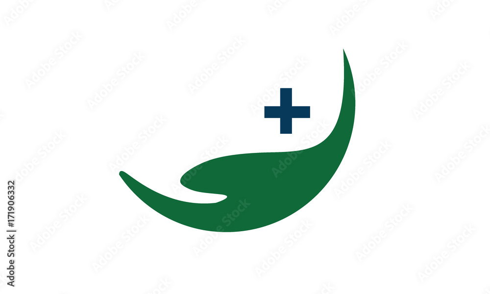 leaf plus medical logo template leaf plus medical logo template
