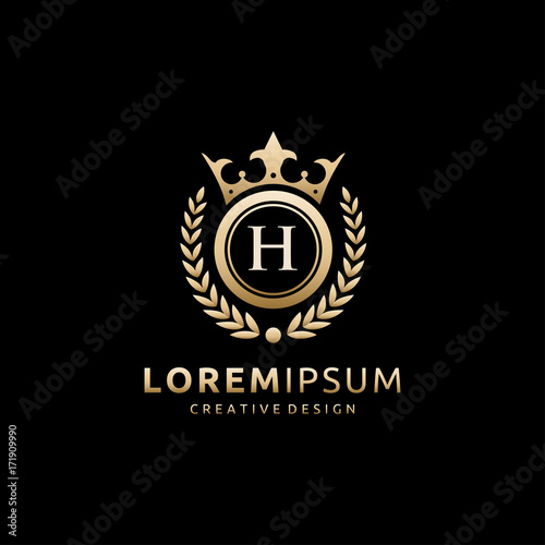 Royal Queen H Letter Logo
