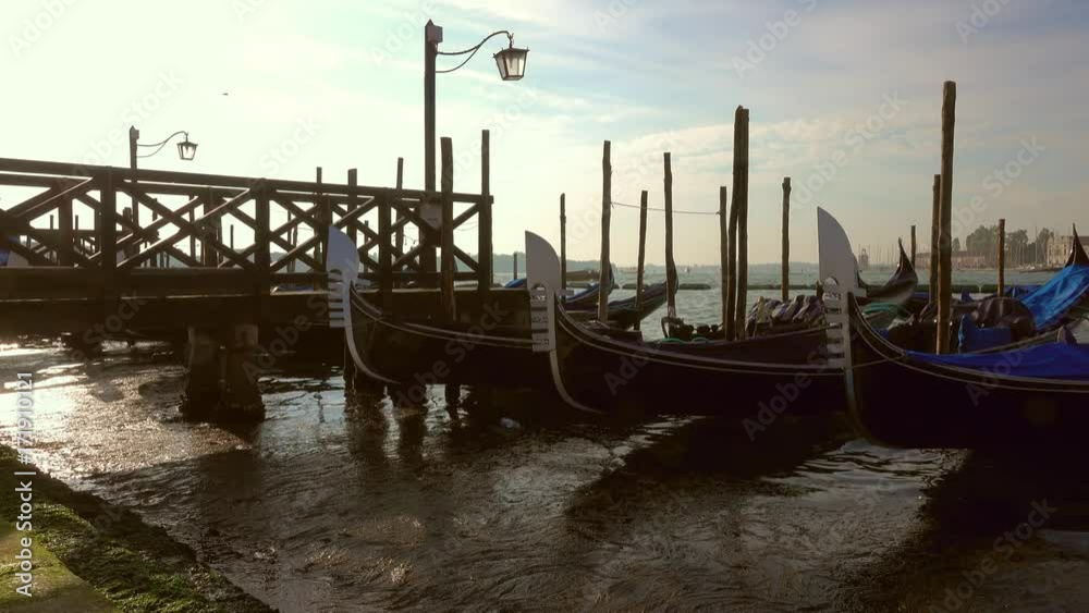 Traditional Gondolas on Canal Grande with San Giorgio Maggiore church in the background, San Marco, Venice, Italy, panorama 4k
Traditional Gondolas on Canal Grande with San Giorgio Maggiore church in the background, San Marco, Venice, Italy, panorama 4k