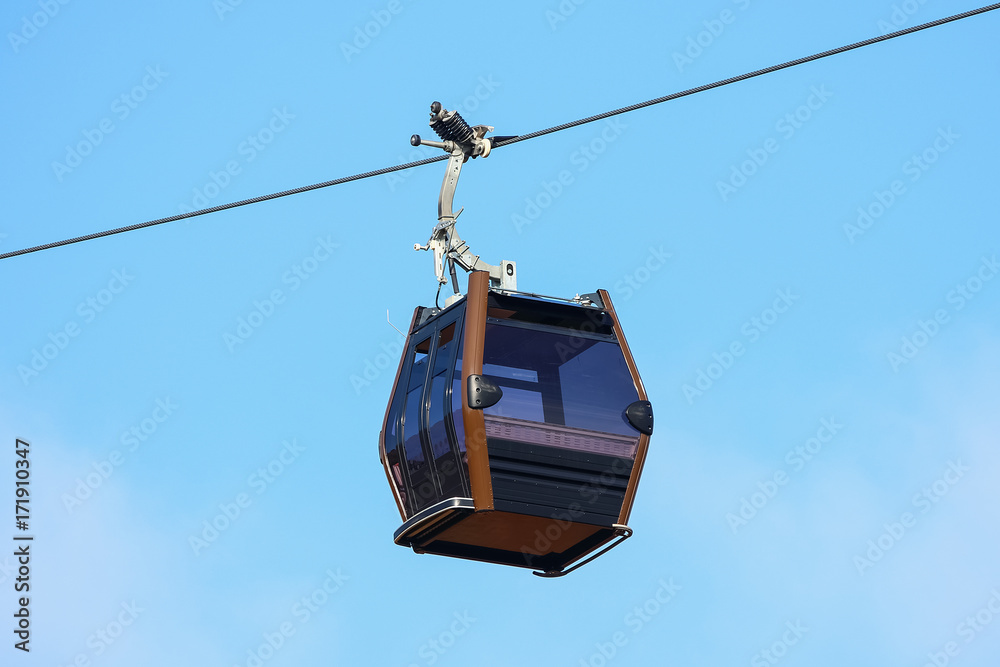 Funicular Cable Railway. Ropeway. Cable car