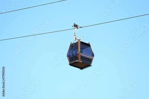 Funicular Cable Railway. Ropeway. Cable car