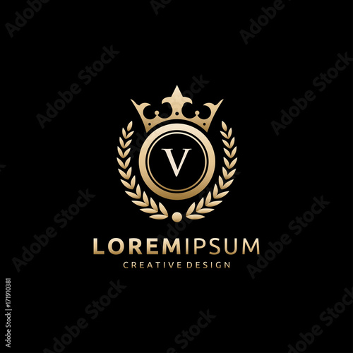 Free Download Royal Queen V Letter Logo - GFXLoad