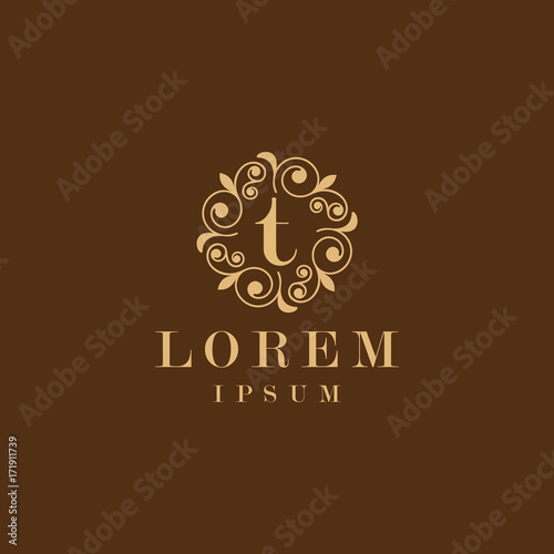 Letter t Floral