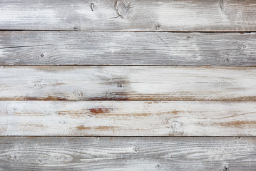 Reclaimed weathered white painted wooden boards