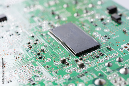 close up of electronic circuit © wasanstock
