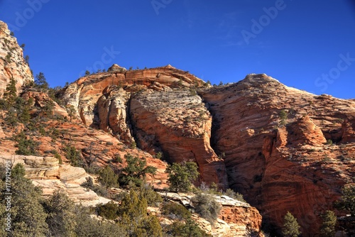 Rugged Sandstone Canyon in East Zion