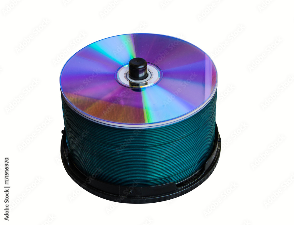 CD Stacked isolated on white background CD Stacked isolated on white background