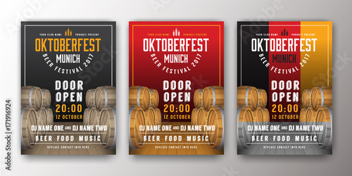 2017 Oktoberfest beer festival advertisement poster template