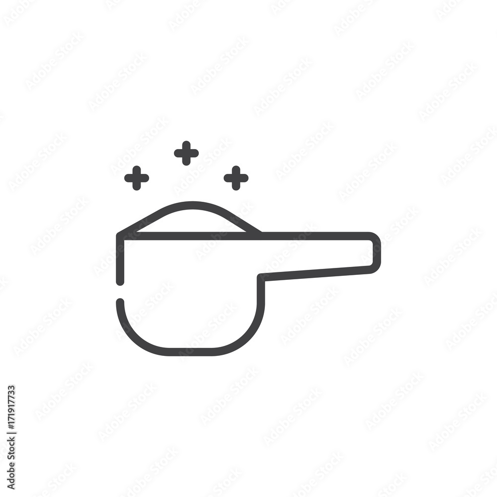 Detergent line icon, outline vector sign, linear style pictogram isolated on white. Symbol, logo illustration. Editable stroke