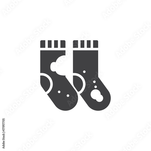 Dirty socks icon vector, filled flat sign, solid pictogram isolated on white. Symbol, logo illustration.