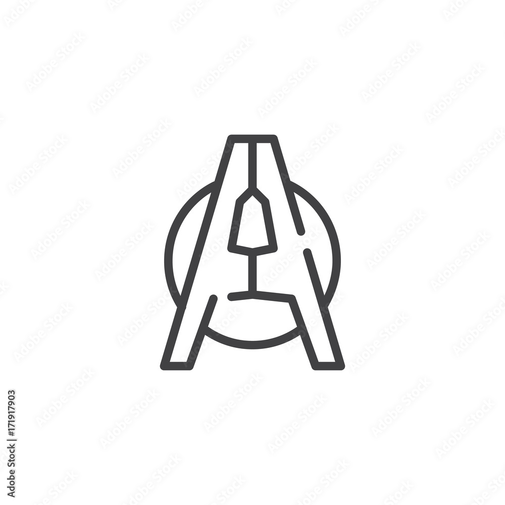 Clothes peg line icon, outline vector sign, linear style pictogram isolated on white. Symbol, logo illustration. Editable stroke Clothes peg line icon, outline vector sign, linear style pictogram isolated on white. Symbol, logo illustration. Editable stroke