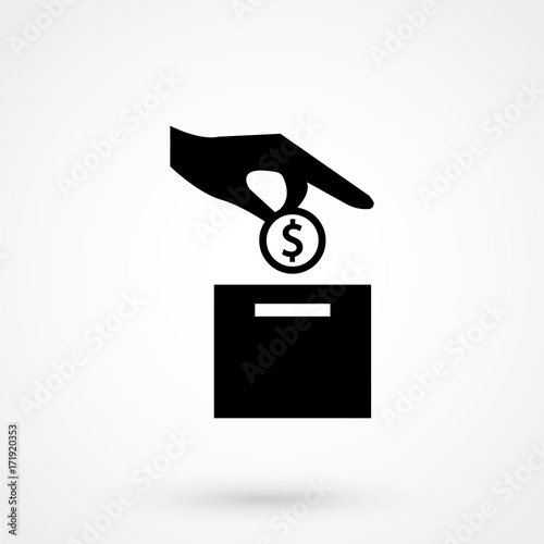 give alms, web icon. vector design