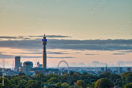 London Skyline seen from Primrose Hill. photo