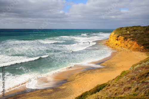 Bell beach in Great Ocean Road route in Australia / Bell beach in Great Ocean Road route, Victoria, Australia