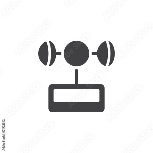 Wind gauge icon vector, filled flat sign, solid pictogram isolated on white. Symbol, logo illustration.