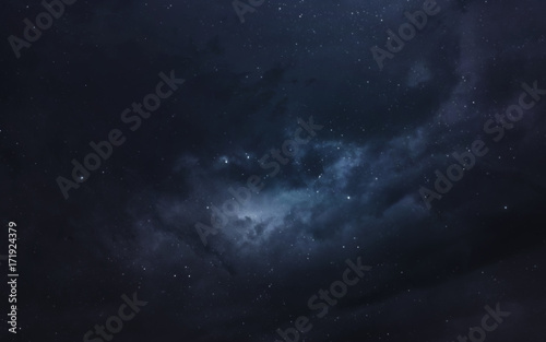 Endless universe  science fiction image  dark deep space with giant planets  hot stars  starfields. Incredibly beautiful cosmic landscape . Elements of this image furnished by NASA