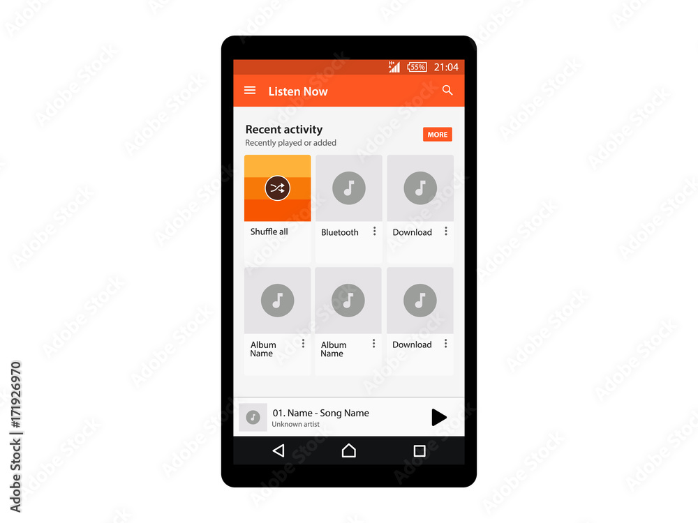 Music player interface concept vector Music player interface concept vector